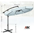 thumbnail image 3 of ABCCANOPY 10 FT Cantilever Offset Hanging Patio Umbrella With Scalloped Edge for Garden, Backyard, Pool and Beach,12+ Colors(Light Gray), 3 of 7