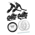 thumbnail image 3 of Bike Disc Brake Sets for 22.2mm Handlebar Front and Rear Brakes Full Set 160mm 12 Ribs, 3 of 9