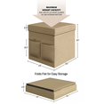 thumbnail image 2 of Juego de 2 otomanas con bolsillos de almacenamiento – Reposapiés plegables de 15 pulgadas o organizadores de almacenamiento para dormitorio, sala de estar o dormitorio de Lavish Home (Beige), 2 of 5