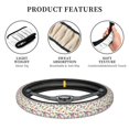 thumbnail image 6 of Fotbe Cute Flower Steering Wheel Cover Universal 15 in Car Accessories for Men Women,Steering Wheel Protector Comfortable Protective Case for SUV Sedan Decor, 6 of 8
