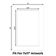 thumbnail image 2 of White Picture Frame Mat for 9x13 Frames - Fits 7x11 Photos - 10 Mats, 2 of 7