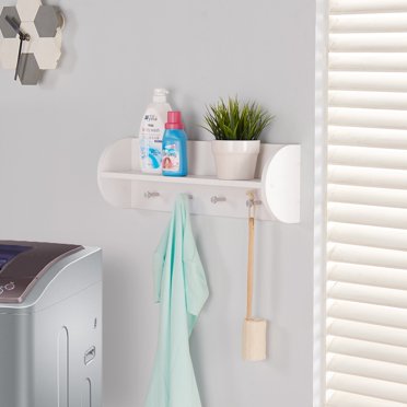 Neu Home Chrome Hanging Shelf with Hooks - Walmart.com