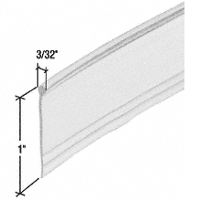 Gordon Glass Clear Round Top Bulb Type Shower Door Bottom Seal
