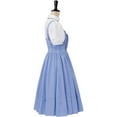 thumbnail image 3 of Women's Blue Plaid Dress Suit Fairytale Dress, 3 of 7