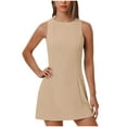 thumbnail image 2 of Tumotour Summer Tank Dress for Women Mini Dress Woman Fashion Comfortable Summer Solid Color Sleeveless Round-Neck Dress, 2 of 6