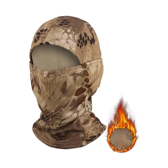 AoVoTo Winter Warm Windproof Camo Balaclava Face Mask for Men, Cold Weather Tactical Ski Mask for Hunting, Skiing, Motorcycling