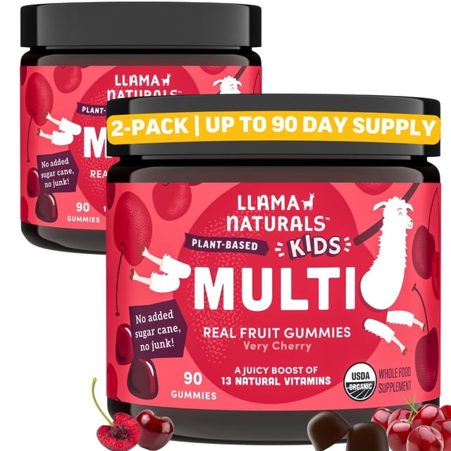 Gomitas multivitamínicas para niños Llama Naturals, veganas y orgánicas