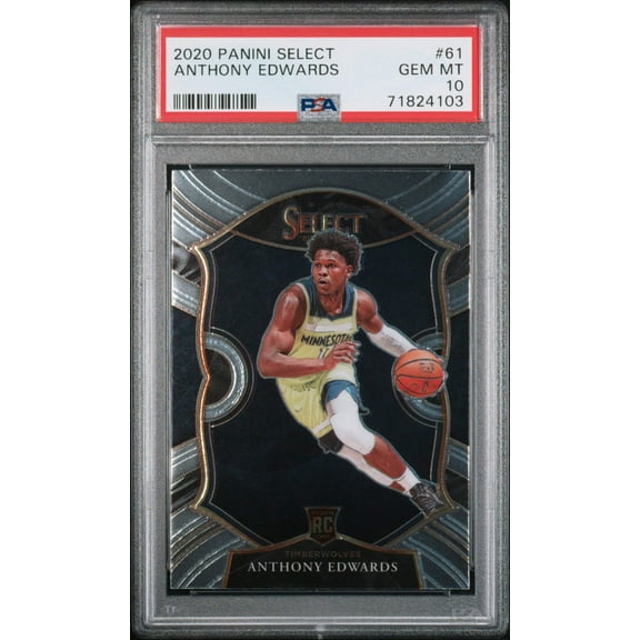 Graded 2020 Panini Select Anthony Edwards #61 Rookie RC Basketball Card PSA 10 Gem Mint