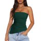 thumbnail image 1 of Top Tubo Sin Tirantes Fruncido Verde Oscuro XXL PRETTYGARDEN, 1 of 8