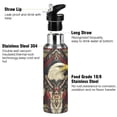 thumbnail image 3 of Yayeee 33oz Insulated Water Bottle Double Wall Stainless Steel with Flip Straw Lid, Red Abstract Eagle, 3 of 7