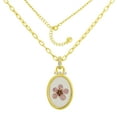 thumbnail image 6 of Believe by Brilliance Women's Wildflower Double Necklace Set in 14KT Gold Flash Brass, 6 of 6