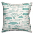 thumbnail image 2 of Creative Products Watercolor Fish Teal 18x18 Spun Poly Pillow, 2 of 3
