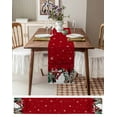 thumbnail image 6 of Red Christmas Table Runner Snowman Snowflake Xmas Tree Tablerunners 13 x 48 Inch, Table Decorations Tabletop Scarf for Summer Gathering Holiday Farmhouse Kitchen Dining Decor, 6 of 6