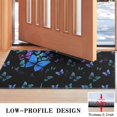 thumbnail image 3 of Black Butterfly Pattern Door Rugs,Washable Non Slip Door Mats Indoor,Decorative Door Mats,Entry Mat Indoor for Entrance,Bedroom,Kitchen,Bathroom,17"x30", 3 of 6