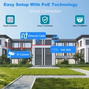HIKJBSET 8CH 5MP PoE Security Camera System, 2- Way Audio, 8pcs 5MP Wired Outdoor PoE IP Cameras