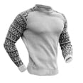thumbnail image 2 of qucoqpe Men's Colorblock Crew Neck Sweater Slim Fit Lightweight Sweatshirts Knitted Pullover for Casual Or Dressy Wear, 2 of 5