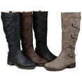 thumbnail image 5 of Brinley Co. Womens Extra Wide Calf Lace-up Detail Riding Boot, 5 of 7