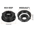 thumbnail image 2 of Uxcell 60mm Coarse Thread 3/4" Female Outlet IBC Tote Adapter Drain Tank Connector, 2 of 5