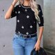 thumbnail image 5 of Blusas de Verano para Mujer, Elegantes, Informales, de Corta, con Cuello Redondo, de Punto, Blusas Holgadas, Camisetas Básicas. Negro XS, 5 of 7