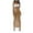 Brown, variant on IROINNID Elastic Waist Long Skirts For Women pleated slim perspective mesh beach skirt Solid Color Skirt
