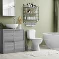 thumbnail image 6 of Sorbus 3-Tier Floating Bathroom Shelves for Wall - Wood Wall Storage for Towels, Over the Toilet Storage Cabinet, Gaming Floating Shelves, Bathroom Accessories, and Home Decor (Gray), 6 of 6