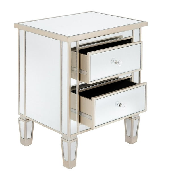 Ubesgoo Mirrored Nightstand End Table Furniture Glass Bedside Silver Rose Com Ubesgoo Mirrored Nightstand End Table, Mirror Side Tables South Africa