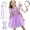 Dress+Accessories+Wig Headband, variant on LOEL Little Girls Princess Fancy Dress Short Sleeve Purple Tulle Casual Dress Wedding Party Dresses 2-9Y