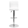 thumbnail image 2 of Pemberly Row 24" Contemporary Metal/Vinyl Adjustable Striped Bar Stool in White, 2 of 4