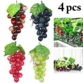 thumbnail image 2 of Coofit 4 Bunches Artificial Grape Realistic 24-Grain Artificial Fruit Photography Prop, 2 of 10