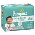 Pampers Baby Wipes, Complete Clean Fragrance Free 3X Pop-Top Pack, 216