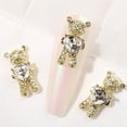 thumbnail image 2 of Soidarity 10 piezas de arte de uñas para mujer, decoración de cristal, lindo Animal, circonita, joyería para uñas, diamantes de imitación, Juegos de manicura Plata Grande, 2 of 6