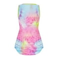 thumbnail image 5 of JINMGG Womens Tank Tops Plus Size Fashion Women's Summer Tie-Dye Sleeveless V-Neck T-Shirt Casual Tanks Tops Pink XL, 5 of 6