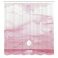thumbnail image 3 of Ambesonne Pink Shower Curtain, Sunrise Birds Horizon Art, 69"Wx84"L, Pink White, 3 of 5