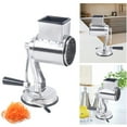 thumbnail image 2 of Wuzstr Manual Rotary Cheese Grater Shredder Food Vegetable Grater Slicer Stainless Steel w/5 Drum Blades, 2 of 12