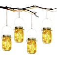thumbnail image 1 of Solar Mason Jar Lights 4Pack Led String Fairy Star Firefly Jar Lids Lights Jars, 1 of 4