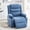 Blue, variant on GAOHAPY Rocker Recliner Chair, 360° Swivel Recliner Chair for Adults, Chenille Fabric Single Sofa Seat with Cup Holders, Recliner Single Sofa with Side Pocket (Black)