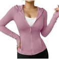 thumbnail image 5 of Zip Up Jackets Womens Athletic Lightweight 2026 Workout Hoodies Spring Shirt Fitted Gym Clothes with Pocket Pink M, 5 of 7