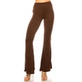 thumbnail image 4 of Women's Plus Size High Waisted Palazzo Pants Soft Stretch Print and Solid Flare Leggings, 4 of 5