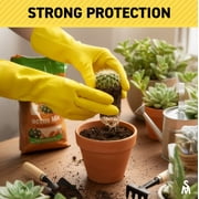 steadmax Natural Rubber Dishwashing Gloves, Large, Reusable Household, Yelow, 2 Pack