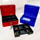 thumbnail image 4 of Mini caja de seguridad con cerradura para dinero en efectivo, con ranura para candado - Hucha de metal para adultos y niños, color blanco., 4 of 5