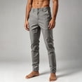thumbnail image 2 of CONZONE Men's Suit Pants Slim Fit Dress Pants for Men Trendy Buttons Solid Casual Formal Business Pant With Pockets, 2 of 4