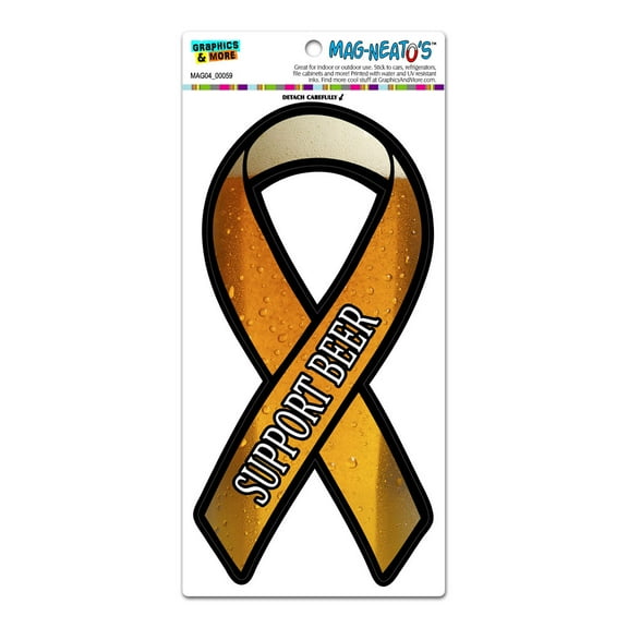 Beer Support Ribbon - Funny MAG-NEATO'S(TM) Car/Refrigerator Magnet
