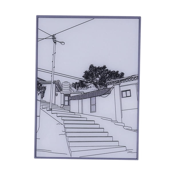 Lámpara de noche con iluminación LED para decoración de pintura artística para comedor Escalera