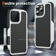 thumbnail image 2 of Dteck Case for iPhone 16 Pro Max,Shockproof Silicone Heavy Duty Dual Layer Protective Hard PC Textured Back & Soft Bumper Cover for iPhone 16 Pro Max,White, 2 of 7