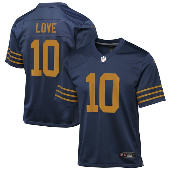 Youth Nike Jordan Love Navy Green Bay Packers The 1923 Classic Game Jersey
