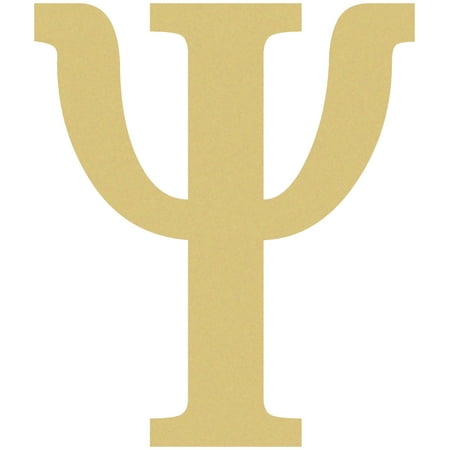 Greek Wood Letter, Unfinished Fraternity Letter, 12'' Psi, Craft