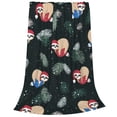 thumbnail image 2 of Balery Baby Sloths Sleeping On The Christmas Ball Manta de Felpa Suave y Acogedora – Cobija de Franela Aterciopelada para Cama, Lavable y Cálida para Sofá, Mascotas, Transpirable-80"x60", 2 of 7