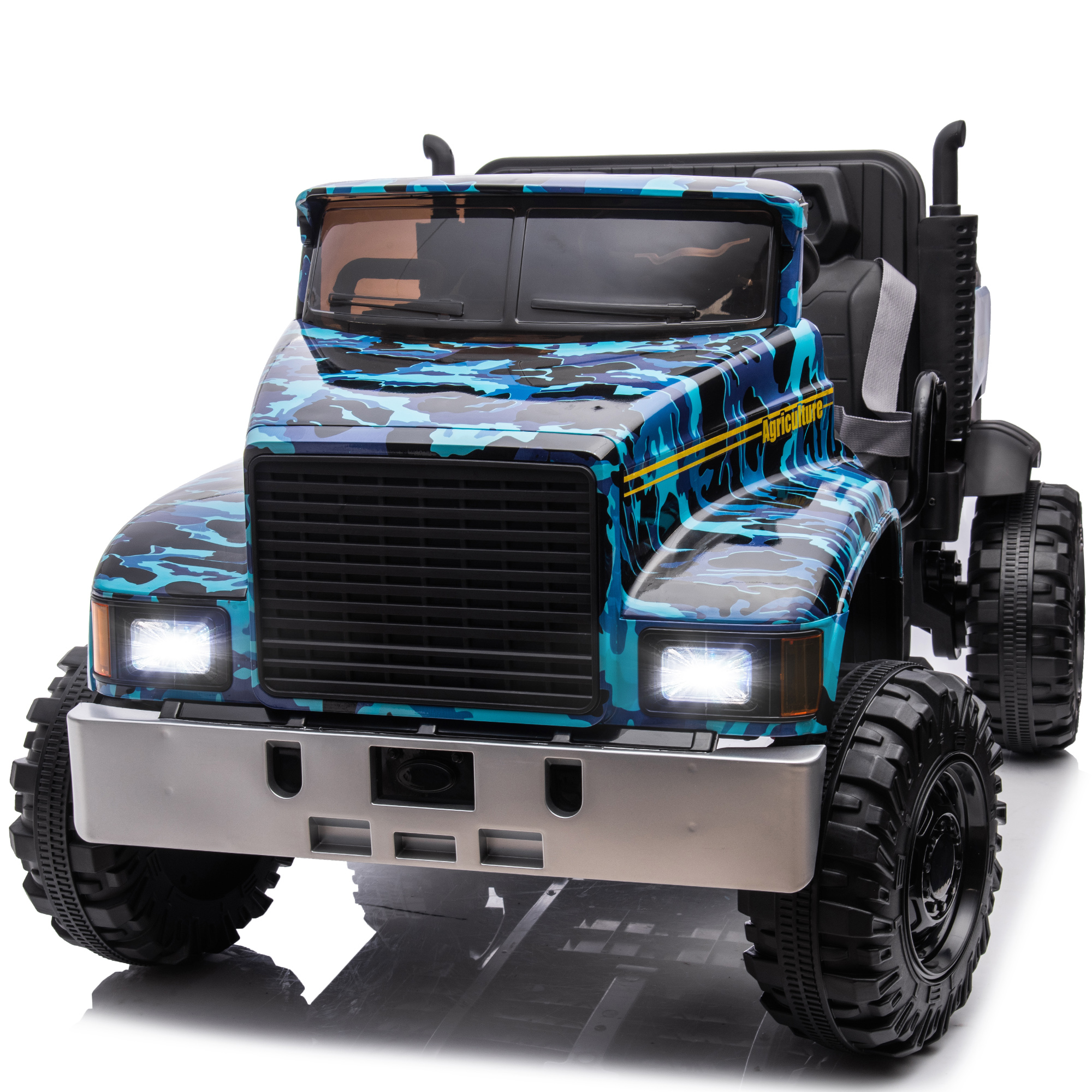 Hikiddo JC222 24V Ride on Toy, Kids Ride On Dump Truck 2 Seater with