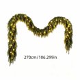 thumbnail image 3 of Norfolk Artificial Soft Rattan Christmas Decoration with Lights, 2.7m Green Plastic Wreath for Indoor and Outdoor Holiday Decor, Safe and Beautiful Design for Festive Atmosphere, 3 of 6