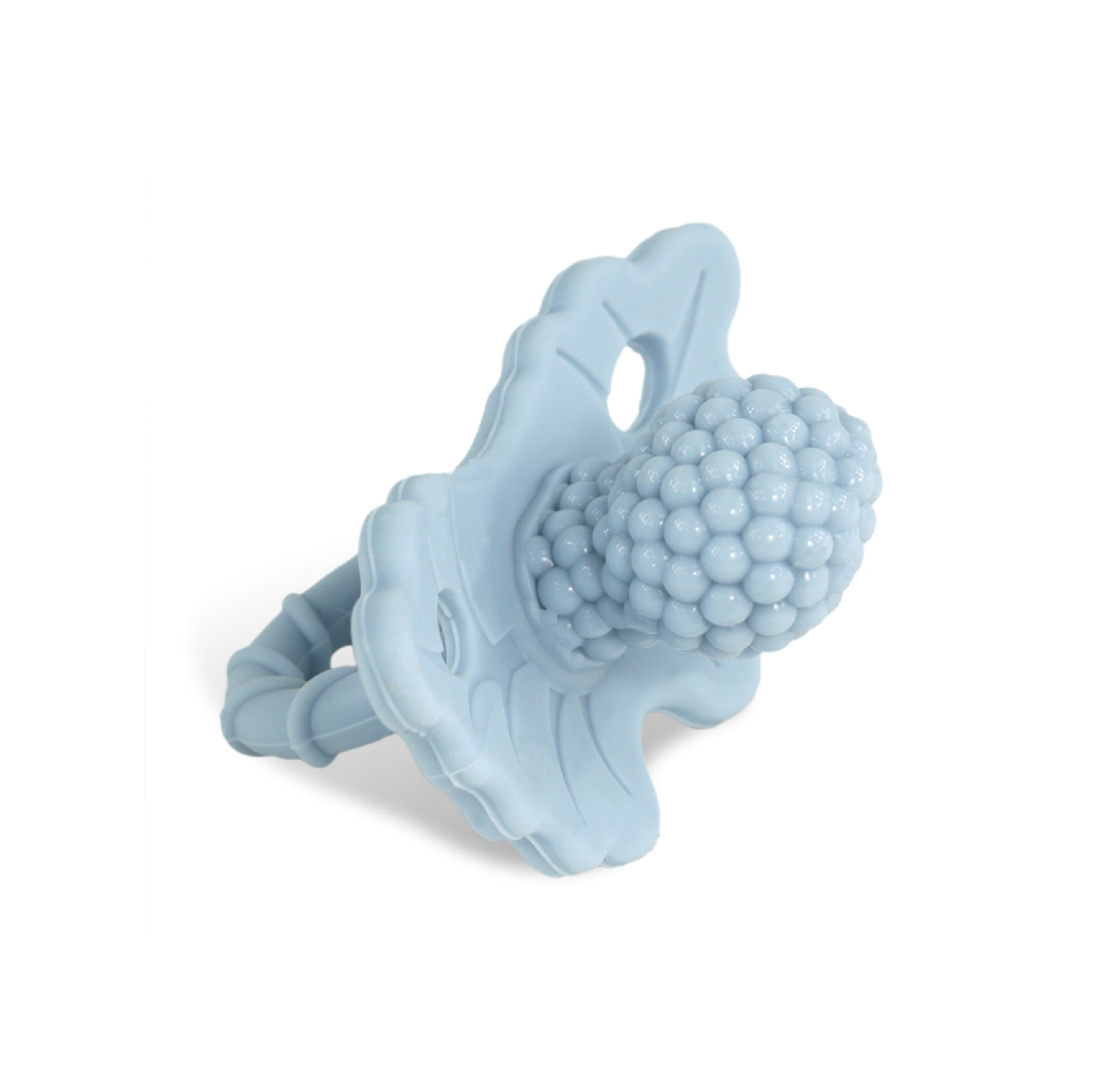 RAZBABY RAZ-BERRY TEETHER LIGHT BLUE 100% BPA FREE / SOFT SILICONE